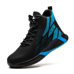 SUADEX Work Boots Safety Steel Toe Shoes Men Breathable Sneakers Shoes Ankle Hiking Boots Anti-Piercing Protective Footwear