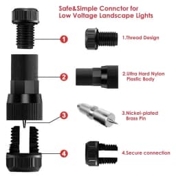 20/40PCS Low Voltage Landscape Wire Connector Easy Install Landscape Lighting Connector ,12/14/16/18 AWG Wire Cable Connectors