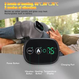 Electric Heating Knee Massager Joint Knee Leg Pad Vibration Knee Leg Massage Cordness Massager Warp