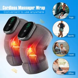 Electric Heating Knee Massager Joint Knee Leg Pad Vibration Knee Leg Massage Cordness Massager Warp