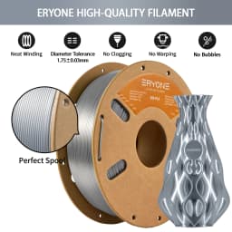 ERYONE Silk PLA Filament 3KG/5KG/10KG New Arrival Silk 1.75mm No Bubble Vacuum Biodegradable Fast Ship Overseas Warehouse