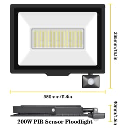 SKYWORLD 10W 20W 30W 50W 75W 100W 150W 200W Induction Led Flood Light With Adjustable PIR Sensor 110V 220V Floodlight Outdoor