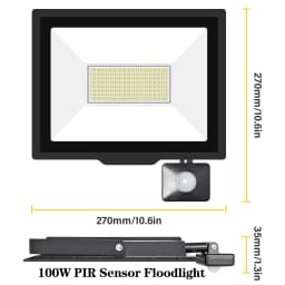 SKYWORLD 10W 20W 30W 50W 75W 100W 150W 200W Induction Led Flood Light With Adjustable PIR Sensor 110V 220V Floodlight Outdoor