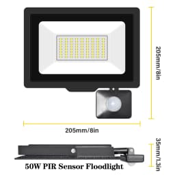 SKYWORLD 10W 20W 30W 50W 75W 100W 150W 200W Induction Led Flood Light With Adjustable PIR Sensor 110V 220V Floodlight Outdoor