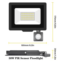 SKYWORLD 10W 20W 30W 50W 75W 100W 150W 200W Induction Led Flood Light With Adjustable PIR Sensor 110V 220V Floodlight Outdoor