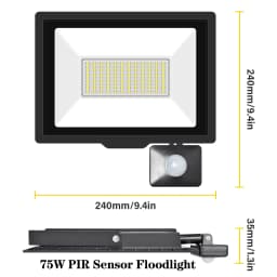 SKYWORLD 10W 20W 30W 50W 75W 100W 150W 200W Induction Led Flood Light With Adjustable PIR Sensor 110V 220V Floodlight Outdoor