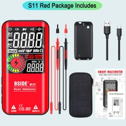BSIDE S10 / S11 Digital Smart Multimeter Color LCD Display 9999 Digital DC AC Voltage Capacitor Ohm Diode NCV Hz Tester DMM