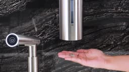 AIKE Automatic Liquid Soap Dispenser 750ml Sensor Bathroom Soap Dispenser Stainless Wall-mounted Steel Hand Sanitizer Dispenser