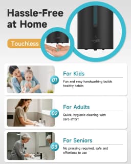 AIKE Automatic Liquid Soap Dispenser 750ml Sensor Bathroom Soap Dispenser Stainless Wall-mounted Steel Hand Sanitizer Dispenser