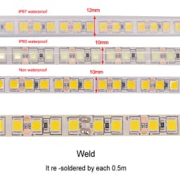 5M 5054 Led Strip Light DC 12V 60/120 LEDs/M Waterproof Led Tape Cold White Warm White Flexible Led Light Lamp Home Decor Lights
