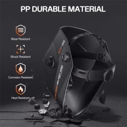 HITBOX Large Viewing Screen Solar Powered Auto Darkening HT111 Welding Helmet PRO ARC Sensor Wide Shade Mask For TIG MIG Welder