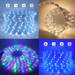 EU 220V Neon Strip Waterproof Outdoor Garden 360 Degree Ligthing LED Rope Tube Lamp Multi Rainbow Fairy Lights