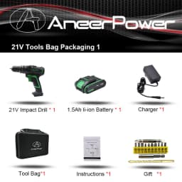 25V 21V Wireless Hand Electric Drill Impact Cordless Lithium Battery Screwdriver For Decorating House Drilling Screws Power Tool