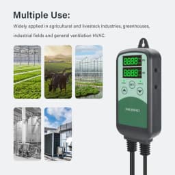 INKBIRD ICC-500T Digital CO2 Controller Programmable CO2 Controller&Monitor for Agricultural Livestock Industries Ventilation