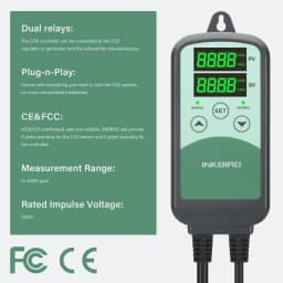 INKBIRD ICC-500T Digital CO2 Controller Programmable CO2 Controller&Monitor for Agricultural Livestock Industries Ventilation