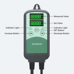 INKBIRD ICC-500T Digital CO2 Controller Programmable CO2 Controller&Monitor for Agricultural Livestock Industries Ventilation