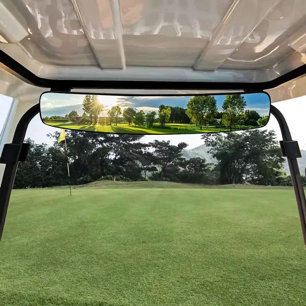 Golf Cart Folding Side Mirrors Rear View Mirror Extra Wide Golf Cart Mirrors Fits for Club Car