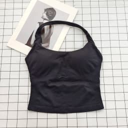 Women's Halter Neck Backless Camisole Sports Set with Padded, Shockproof Yoga Tank Top for Gym Fitness Workout & Daily Outdoor W
