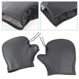 Summer Motorcycle Handlebar Muffs Waterproof PVC Leather Handlebar Muffs PVC Leather Waterproof Sun Protection Gloves With