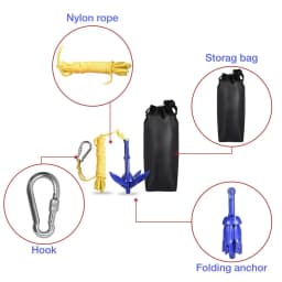 1Set Complete Kayaking/paddle Board Anchoring Kit Kayak Anchor Kayak Canoe Motorboat SUP Paddle Board Boat Anchor Dropshipping