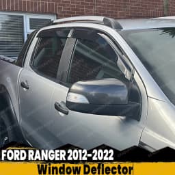 Window Deflector Rain Guard For Ford Ranger 2012~2022 Wildtrak Raptor XLT XL T6 T7 T8 Side Window Deflectors Smoked Black 4PCS