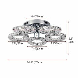 Modern Led Chandelier K9 Crystal Ceiling Lamp Fixture Bedroom Living Dining Room Pendant Light Lustres Home Decor Plafonnier Lum