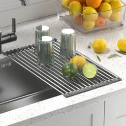 Instant Expansion! The Invisible Countertop Organizer for Sinks—Perfect for Washing Vegetables and Draining Utensils