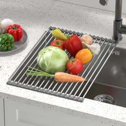Instant Expansion! The Invisible Countertop Organizer for Sinks—Perfect for Washing Vegetables and Draining Utensils