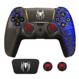 Controller Skin Shell for PS5 Controller Silicone Cover Case with Rubber Thumb Grip Gaps Touch Pad Sticker For PS5 Fit In Dock