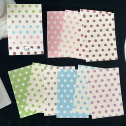 A7 Polka Dot Memo Pad Tearable Double Sided Scrapbook Paper Writing Journal Planner Scrapbooking Supply 100 Sheets