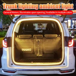 400cm Car Trunk Dynamic Flowing Light Strip Automatic On/Off Scanning Lamp Flexible Waterproof Light Strip Hidden Installation