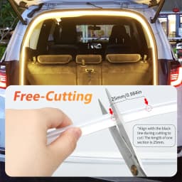 400cm Car Trunk Dynamic Flowing Light Strip Automatic On/Off Scanning Lamp Flexible Waterproof Light Strip Hidden Installation