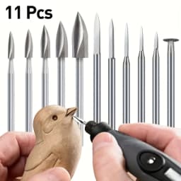11PCS 3mm Shank Engraving Drill Bits Set for Wood Carving & DIY Projects – Tools for Intricate Woodworking Designs