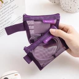 6pcs Transparent Mesh Coin and Miscellaneous Storage Bags, Portable 3D Card Organizer Pouches Cosmetic Bags Travel Storage Bag
