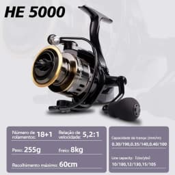 Molinete Para Pesca Em Mar Corpo Em Liga De Metal E Carretel De Alta Capacidade Ideal Para Pesca Costeira E Embarcação