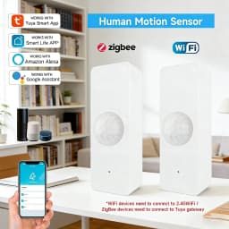 Tuya Smart Home WiFi Zigbee PIR Motion Sensor Infrared Detector Security Alarm APP Notification Works With Alexa Google