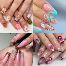 2/3Pcs Blooming Camellia/Orchid/Lily Flower Nail Carving Mold Clear Silicone 5-Petal Flower Nail Gel Printing Mold Nail Tools 8!