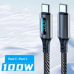 1m/2m 120W USB-C Charging Wire For Huawei Xiaomi POCO Samsung 100W PD Fast Charging Phone Data Cord For iPhone LED Display Cable