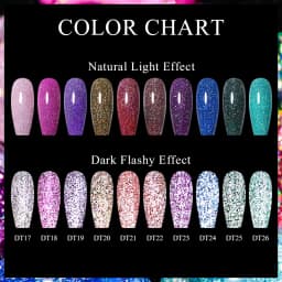 7ml Reflective Glitter Gel Nail Polish Semi Permanent Soaking Nail Art Varnish Alcohol-Free Salon Quality Manicure DIY Design
