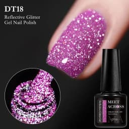 7ml Reflective Glitter Gel Nail Polish Semi Permanent Soaking Nail Art Varnish Alcohol-Free Salon Quality Manicure DIY Design