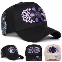 Unisex Sunflower Embroidery Baseball Caps Spring Autumn Outdoor Adjustable Casual Hats Sunscreen Hat Sports Cap