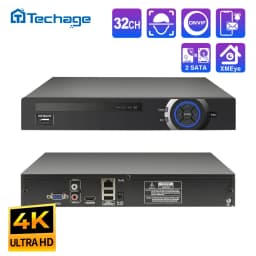 Techage H.265 Ultra HD 4K 8MP 36CH IP NVR Smart AI Support Face/Human/Motion Detection E-mail Alert Support Onvif Protocol P2P