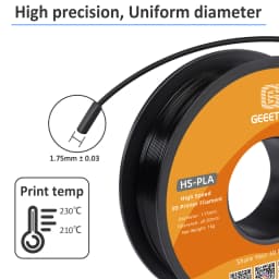 GEEETECH High Speed PLA 3D Printer Filament 1kg 1.75mm, Better Fluidity, Faster Curing & Printing Speed, Higher Printing Quality
