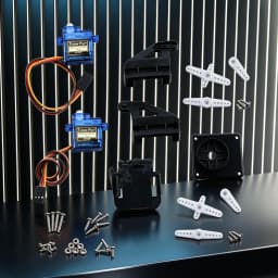 2 Axis Servo Gimbal Bracket FPV PTZ Pan/Tilt Camera Platform Anti-Vibration Camera Mount Sets for Aircraft Robot Cars 9g Servo