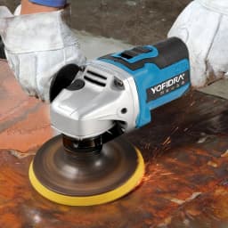 YOFIDRA 125mm Brushless Angle Grinder Cordless Grinding Machine Cutting Woodworking Power Tool for Makita 18V-21V Battery Pin