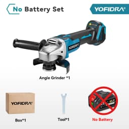 YOFIDRA 125mm Brushless Angle Grinder Cordless Grinding Machine Cutting Woodworking Power Tool for Makita 18V-21V Battery Pin