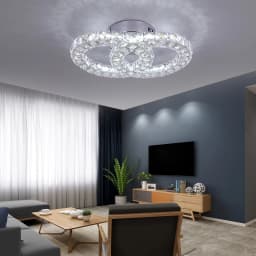 Crystal Led Ceiling Light 3 Side Crystal Chandeliers Changeable Lamp Home Decor Nordic Indoor Lighting Fixtures for Living Room