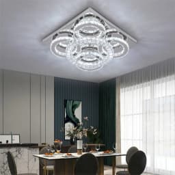 Crystal Led Ceiling Light 3 Side Crystal Chandeliers Changeable Lamp Home Decor Nordic Indoor Lighting Fixtures for Living Room