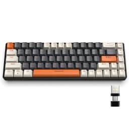RK68 60% Wireless Mechanical Keyboard, Bluetooth 5.0/2.4GHz with Dual Mode 2-in-1 Receiver, 68-Key Hot-Swappable Gaming Keyboard