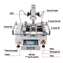 Hot Air Solder Station 3 Zones Soldering Machine Honton R490 BGA Rework Station R690 V.3 Touch Screen for Mainboard Chips Repair